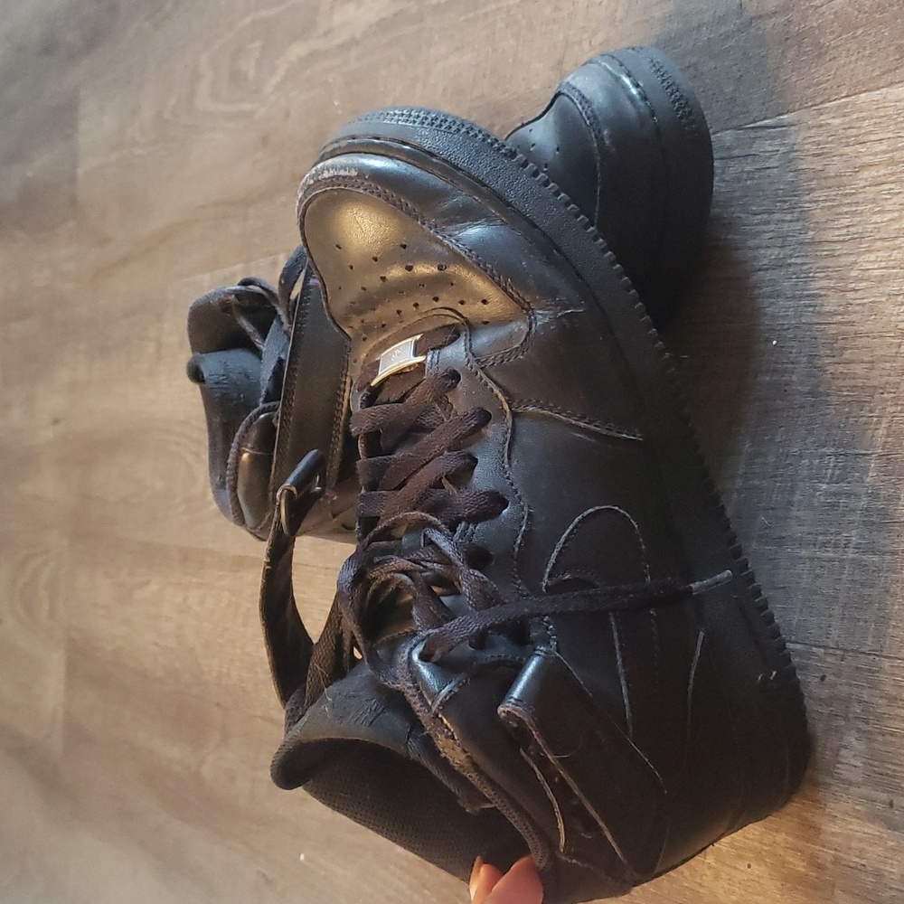 Black Nike High Top Air Force 1s